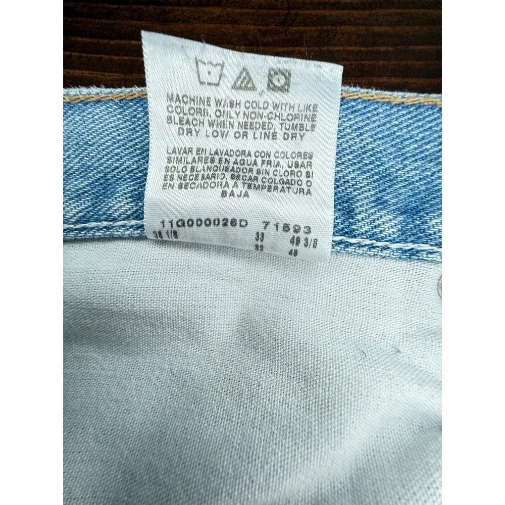 Wrangler Authentic Mens Regular Fit Straight Leg Light Wash Jeans 97601SB 36x32